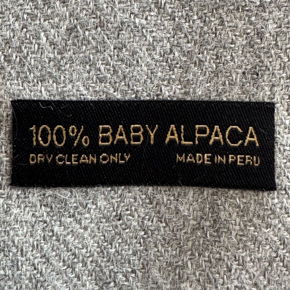 100% Baby Alpaca Peru Scarf 64”x12” - Picture 4 of 8